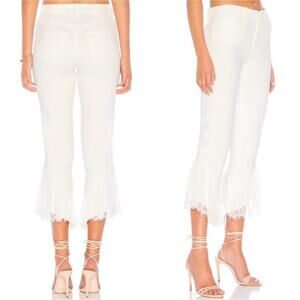 PAIGE | White Jeans Lace Flare Ankle Crop New! 26